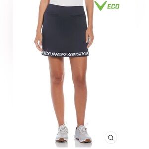 Callaway Golf Womens 17" Two-Tone Geometric Blocked Golf Skort Navy Size XL